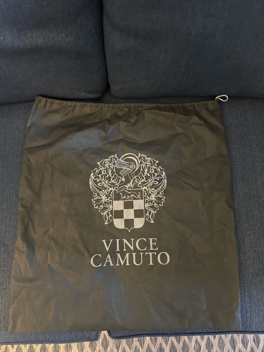 VINCE CAMUTO Large Charcoal Color Drawstring Dust Bag(NWOT)